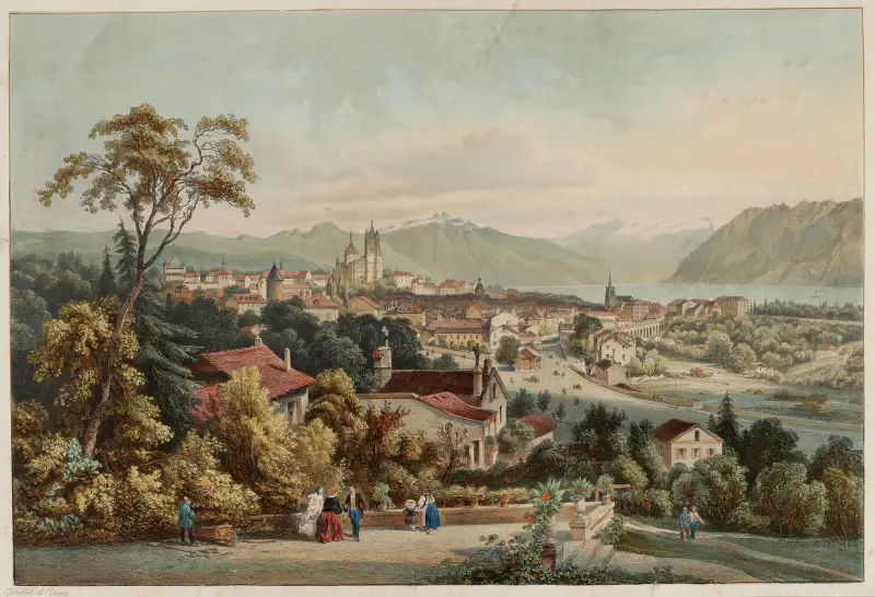 Blick auf Lausanne von Jean Jacottet