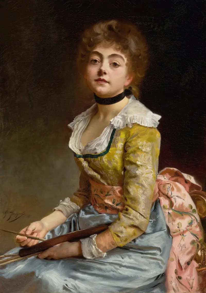 Portrait Of An Artist av Gustave Jean Jacquet