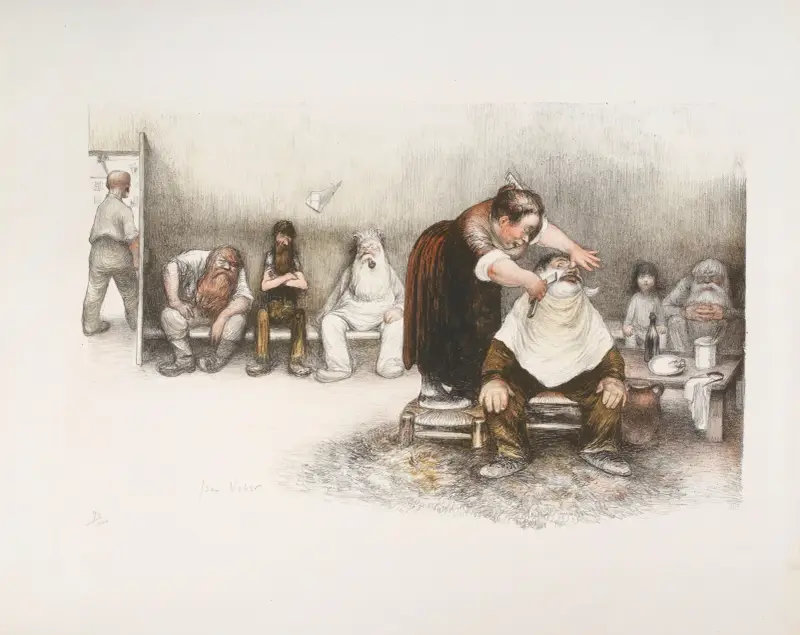 Barbírna, Jean Veber