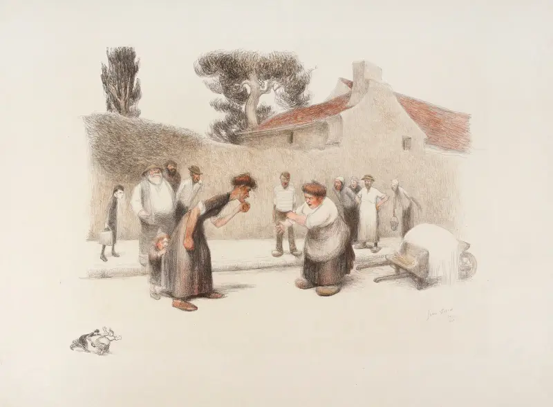 La Dispute au village av Jean Veber