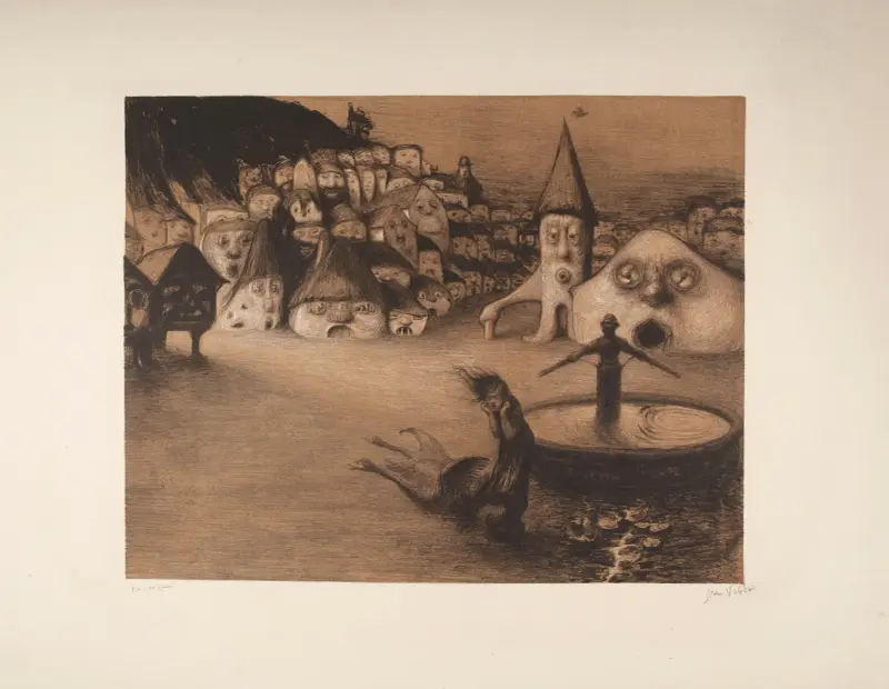 Les Maisons sont des visages av Jean Veber