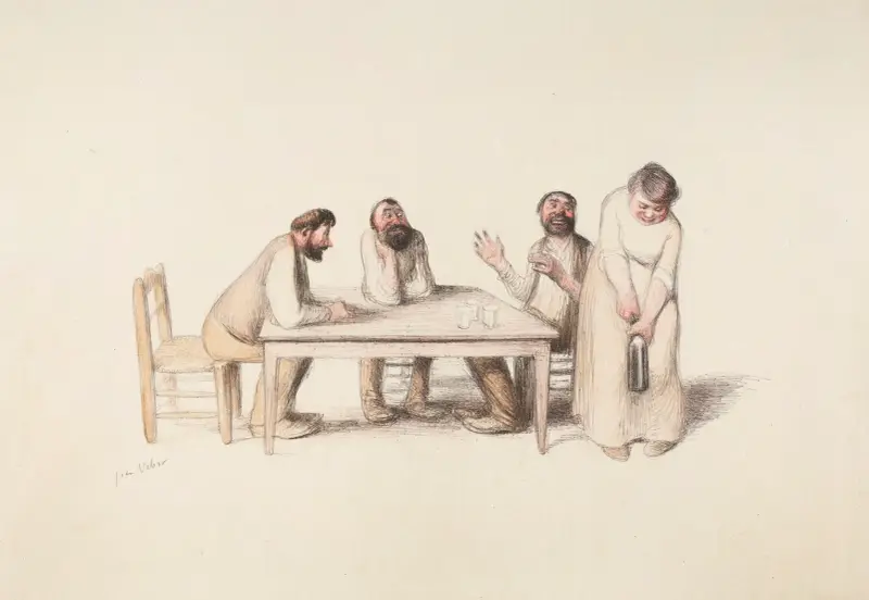 De tre skäggiga av Jean Veber