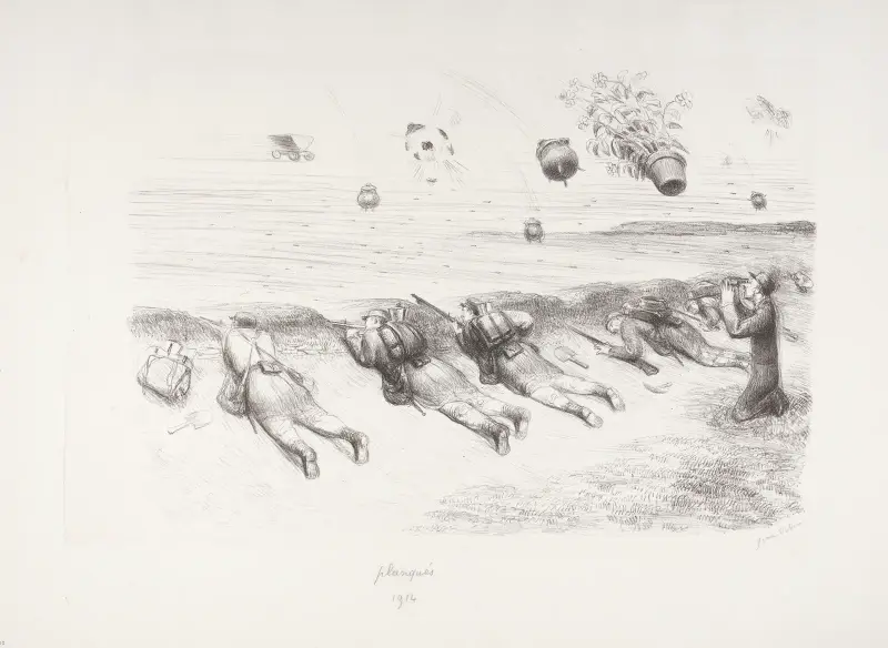 Planqués 1914 – marmites, pots de fleurs, pruneaux av Jean Veber