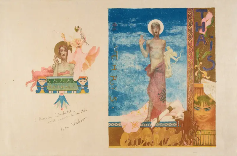 Thaïs – 2 projets d’illustrations pour la partition de Jules Massenet av Jean Veber