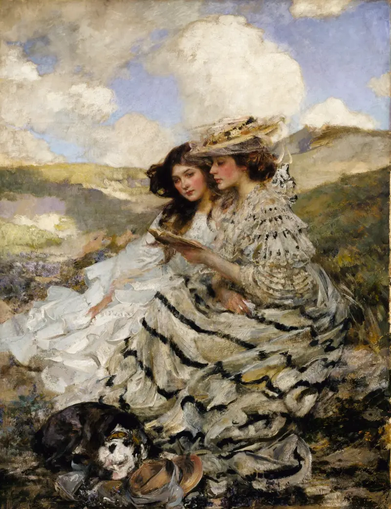 Auf den Dünen (Lady Shannon und Kitty) von James Jebusa Shannon