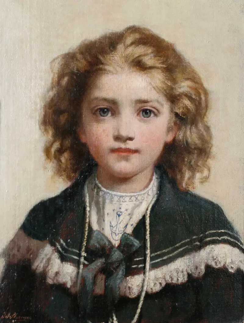 Porträtt av en ung pojke i sjömanskostym av James Jebusa Shannon