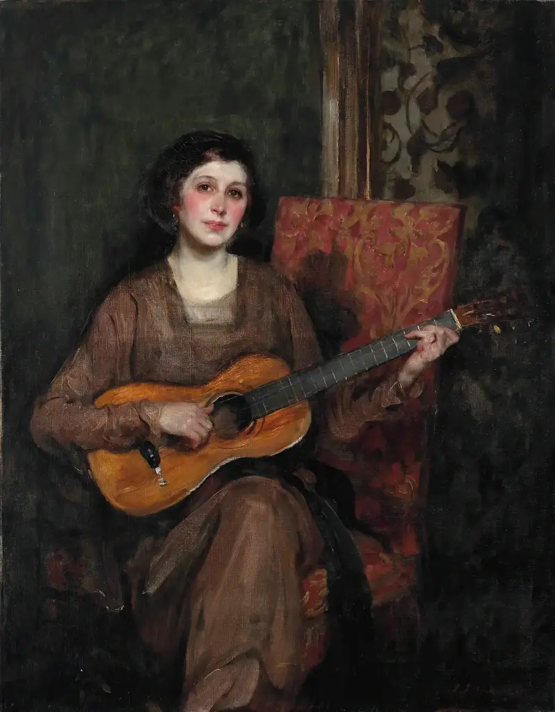 Portrait of Florence Shannon, the artist’s wife av James Jebusa Shannon