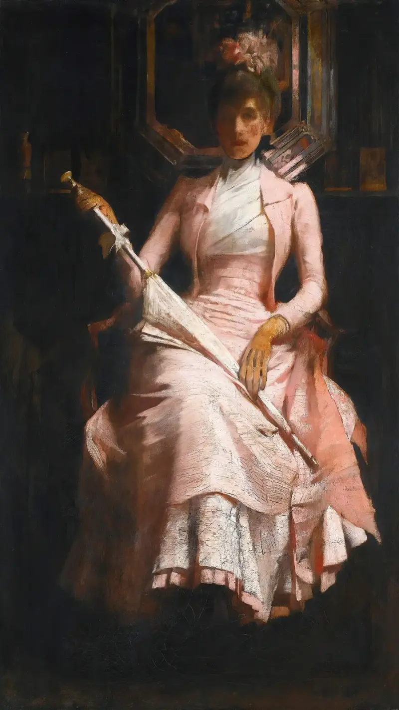 Den rosa sidenklänningen av James Jebusa Shannon