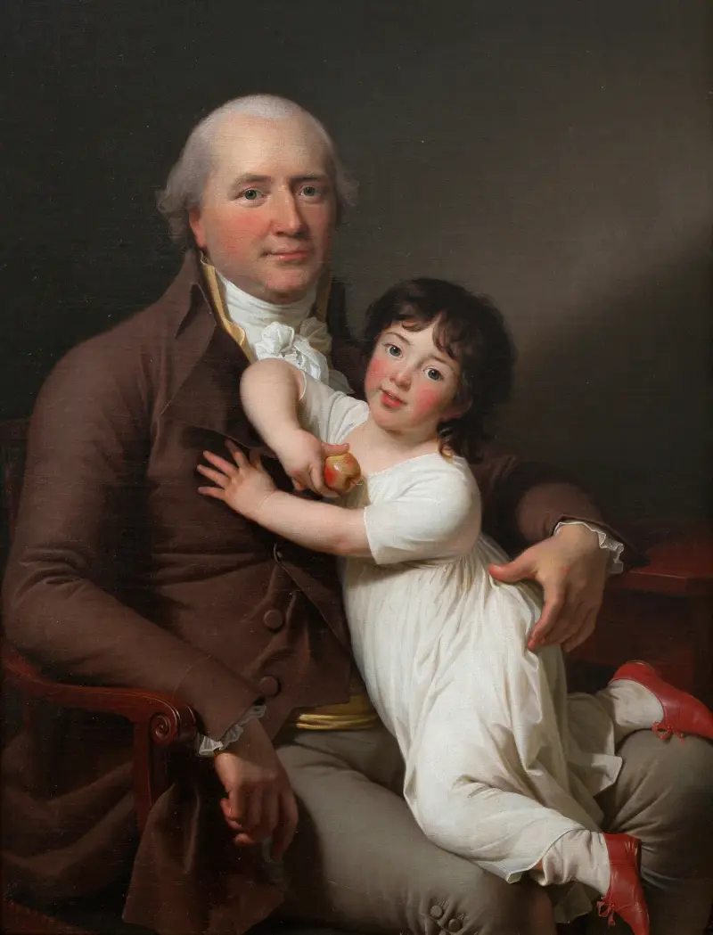 Peter Tutein with his Youngest Son Louis Alexander av Jens Juel