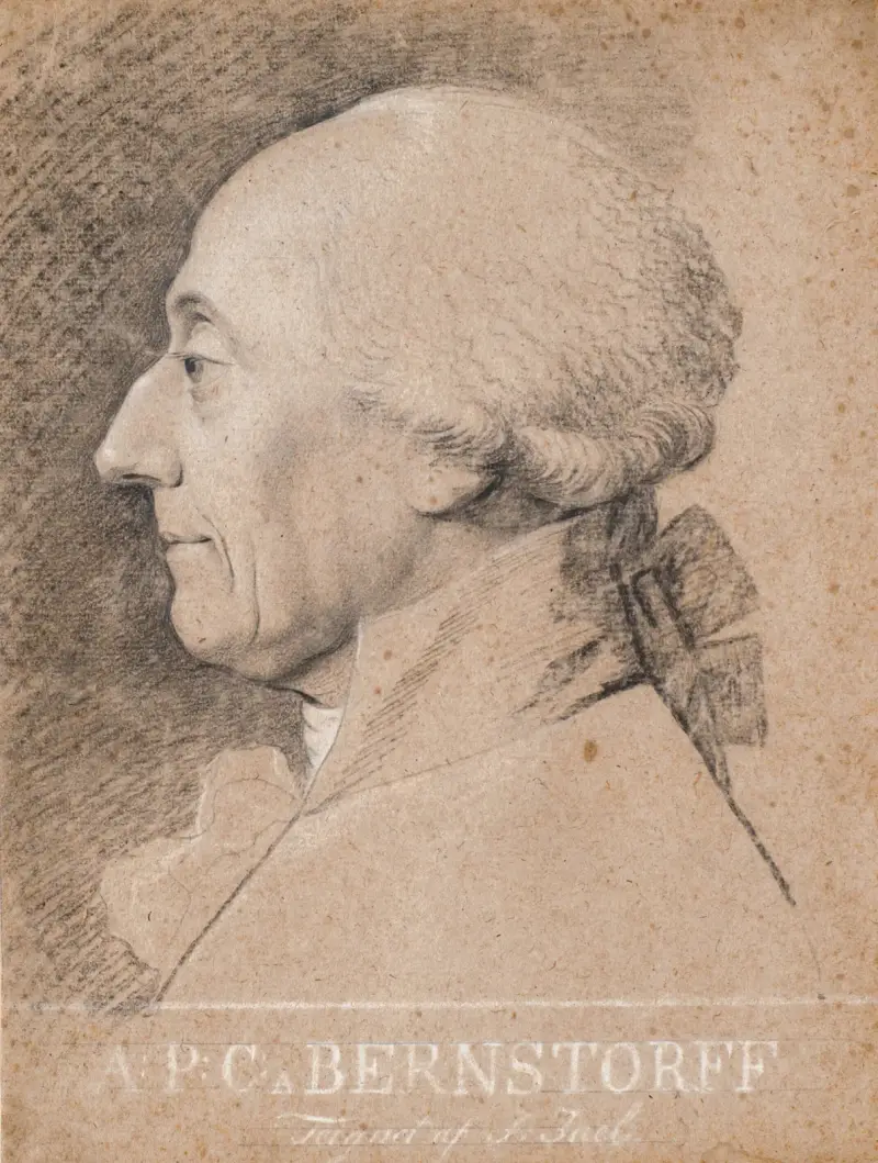 Porträtt av statsministern A.P. Bernstorff av Jens Juel