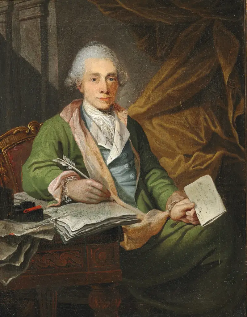 Portret kasjera celnego w Kerteminde, Bartholomæus Hansteen, Jens Juel