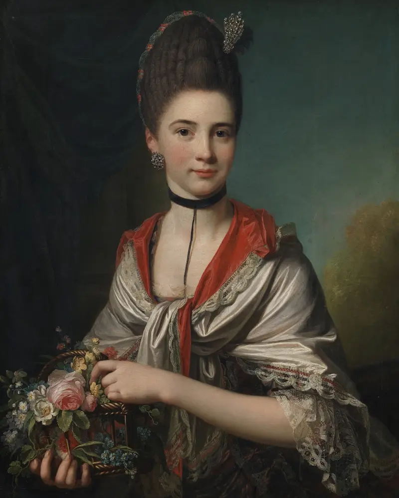 Porträtt av Anna Elisabeth Battier, född Storp av Jens Juel