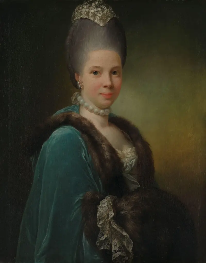 Portrait of Bodilla Birgitte von Munthe af Morgenstierne av Jens Juel