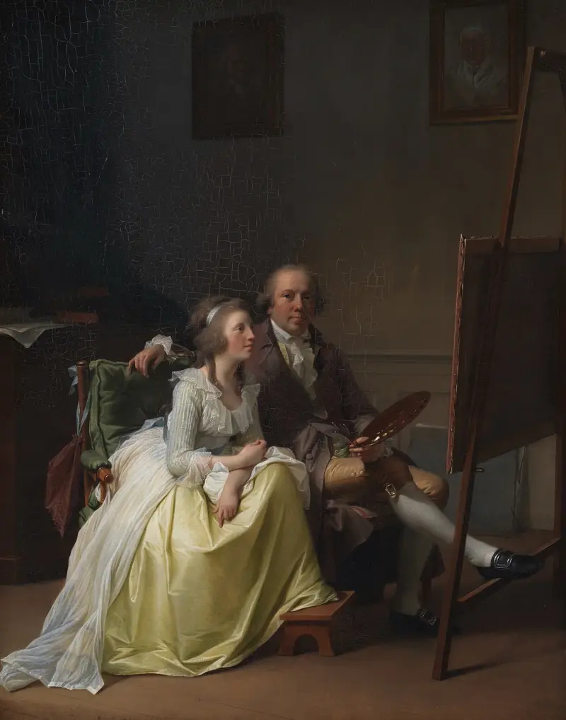 The Artist and his Wife Rosine, née Dørschel av Jens Juel