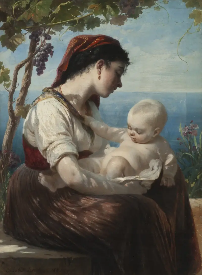 Young Mother and her Child av Elisabeth Jerichau Baumann
