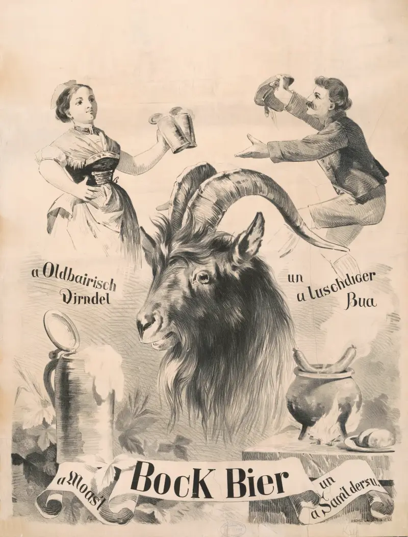 A Oldbairisch Dirndel, un a luschdiger Bua, bock bier, a Moas’t, un a Sam’ldersu av Henry Jerome Schile