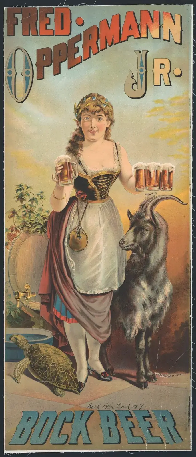 Fred. Opperman, Jr., Bock beer, Bock beer-kort nr 7 av Henry Jerome Schile