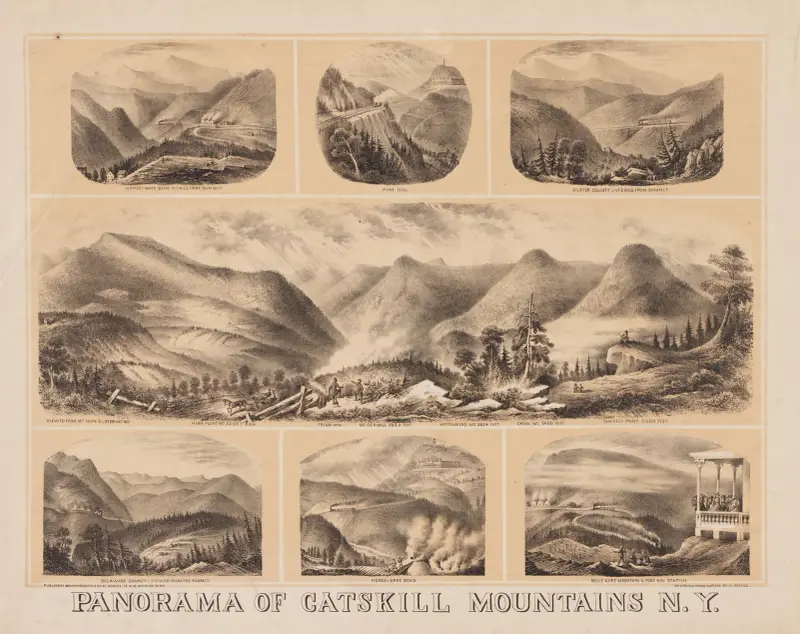 Panorama of Catskill Mountains N. Y. av Henry Jerome Schile