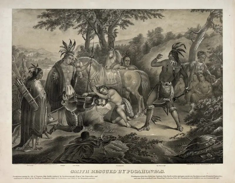 Smith räddas av Pocahontas av Henry Jerome Schile
