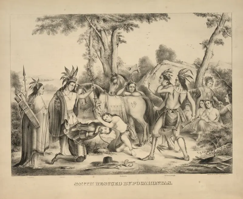 Smith räddas av Pocahontas av Henry Jerome Schile