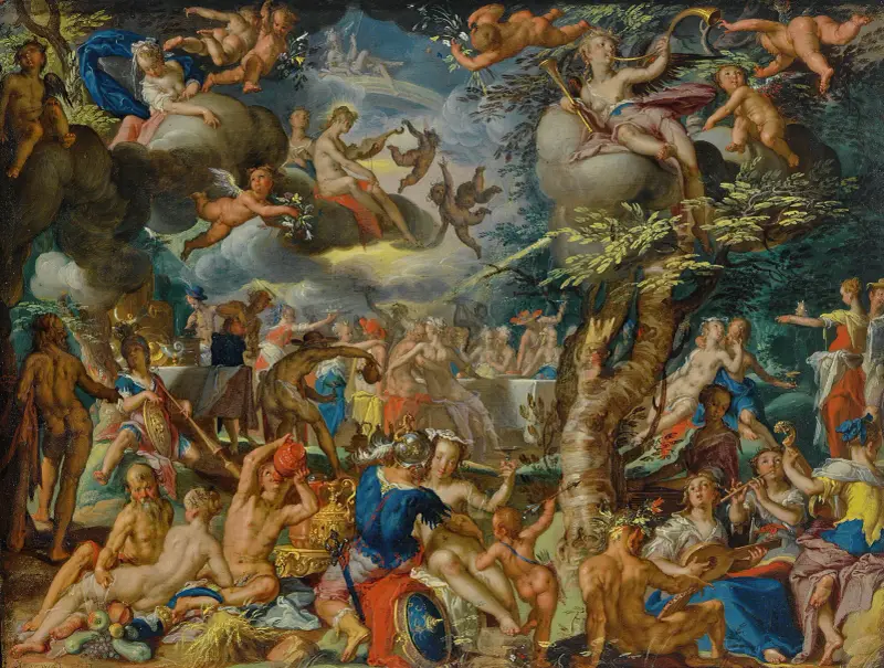 Gudarnas bankett av Joachim Wtewael