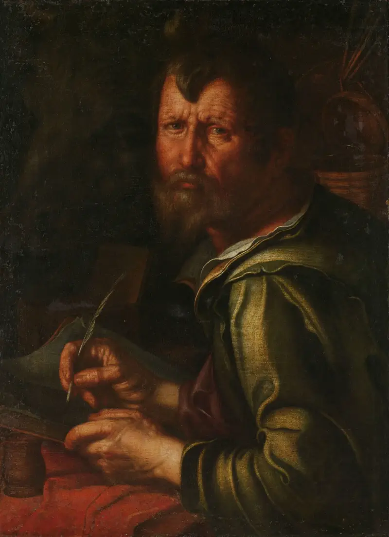 The Evangelist Saint Luke av Joachim Wtewael