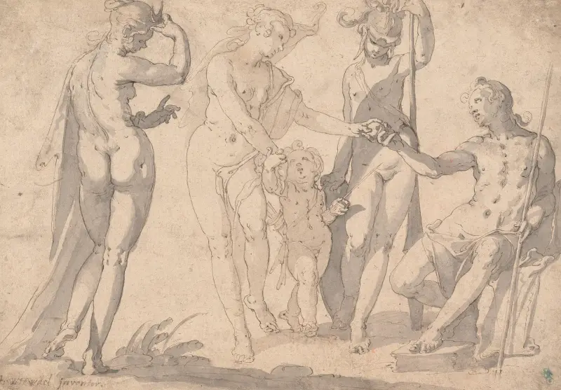The Judgment of Paris, 1615 av Joachim Wtewael