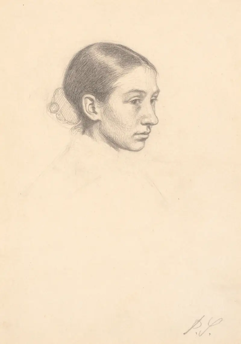 Portræt af Suzette Kathrine Skovgaard (gift Holten) av Joakim Skovgaard