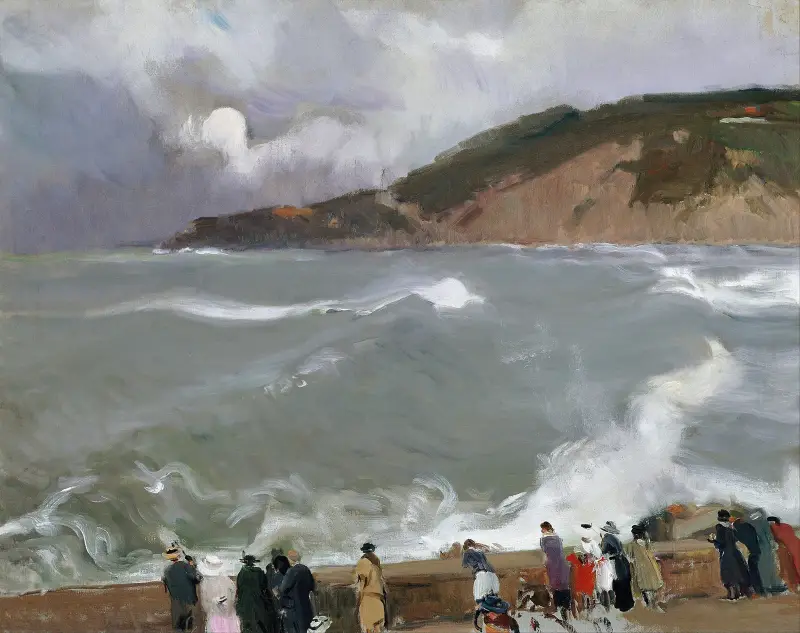 Breakwater, San Sebastian av Joaquín Sorolla