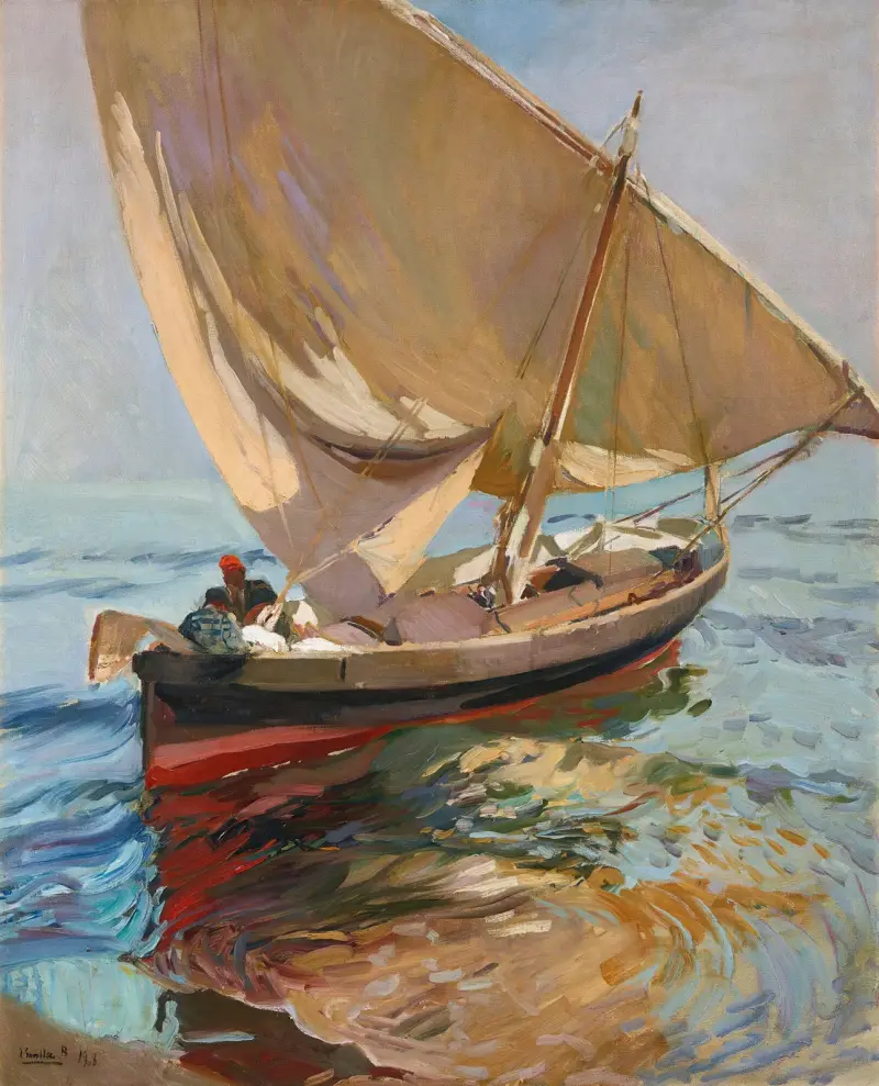 Camino De La Pesca. Valencia (Setting Out To Sea. Valencia) av Joaquín Sorolla