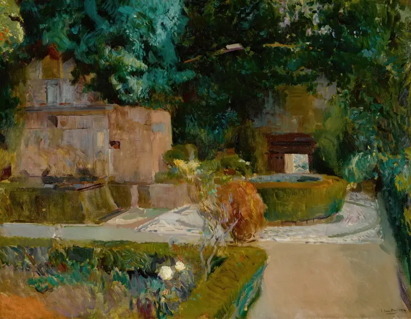 Jardín De Los Adarves, Alhambra, Granada av Joaquín Sorolla