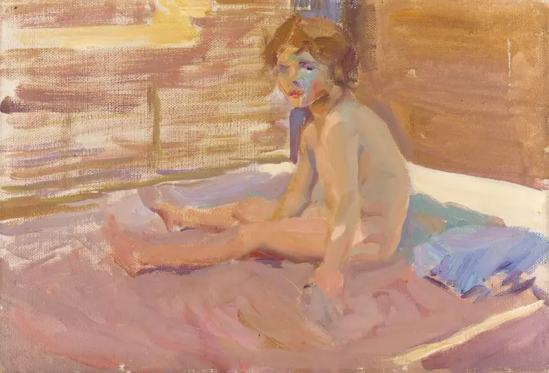 Niña en la playa de Valencia (girl on Valencia beach) av Joaquín Sorolla