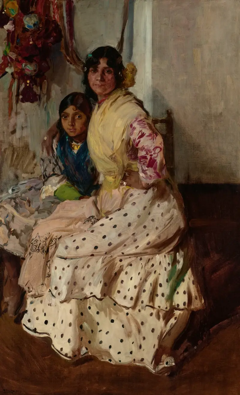Pepilla the Gypsy and Her Daughter av Joaquín Sorolla