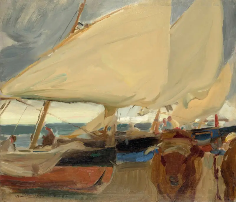 Plaża w Walencji, 1910, Joaquín Sorolla