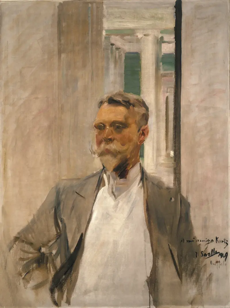 Portrait of Charles M. Kurtz, Founding Director, Albright Art Gallery (1905-1909) av Joaquín Sorolla