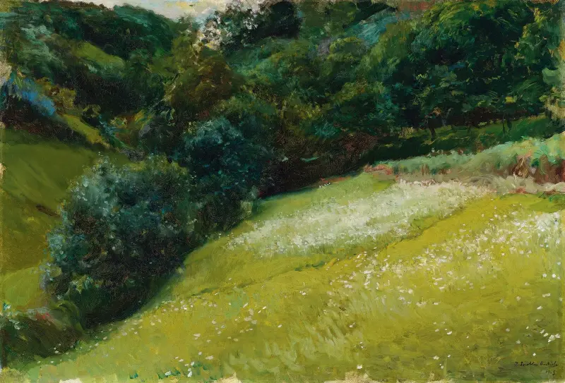 Fält i Asturien, San Esteban de Pravia av Joaquín Sorolla
