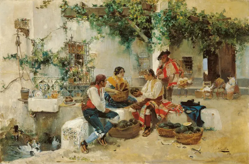 Melonenverkauf von Joaquín Sorolla