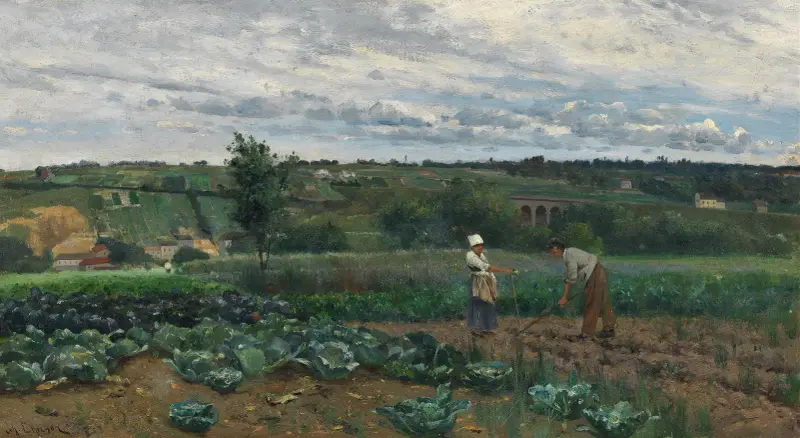 Krajobraz z kapuścianym polem, Concarneau, Johan Ericson
