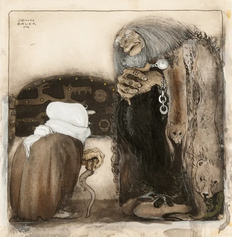Zwei Trolle von John Bauer