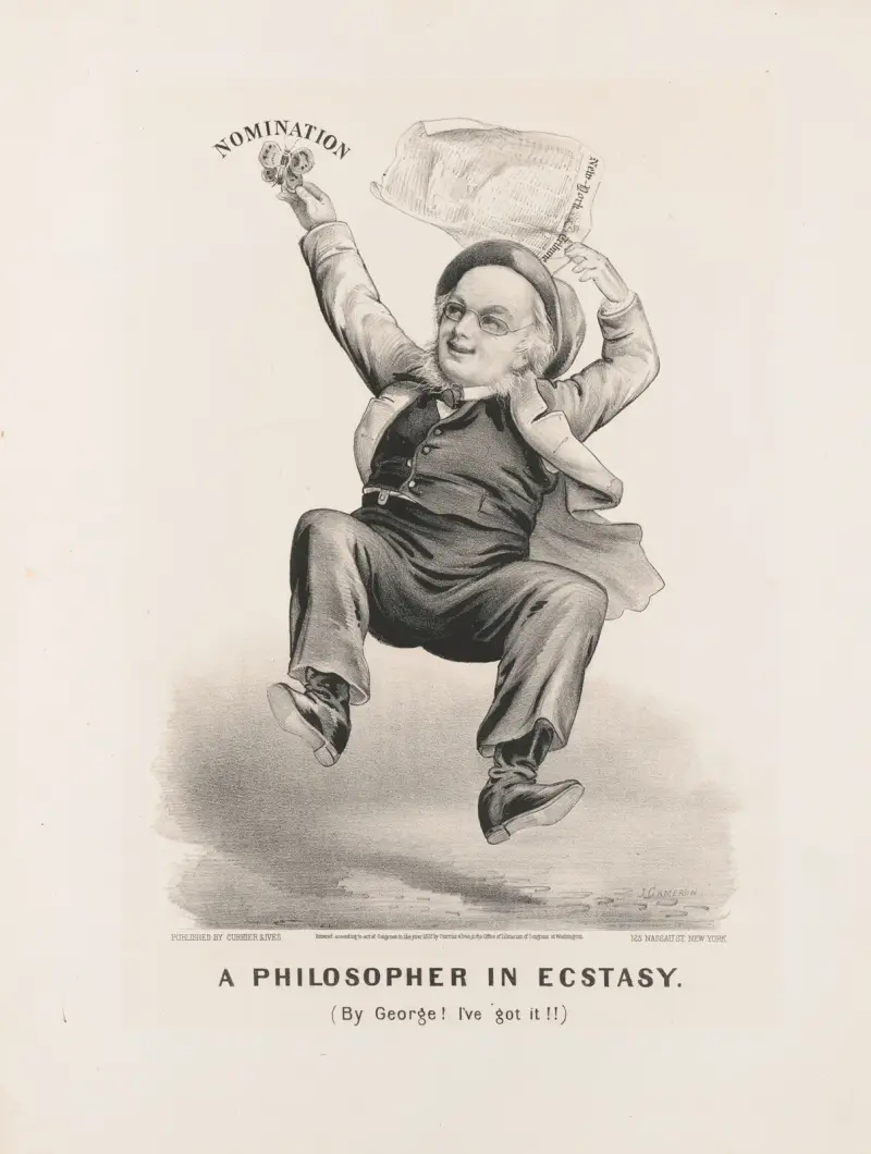 Philosopher in ecstasy. (By George! I’ve got it!!) von John Cameron