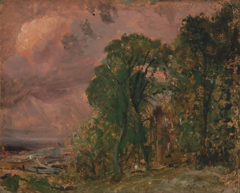 Pohled na Hampstead za bouřlivého počasí, John Constable