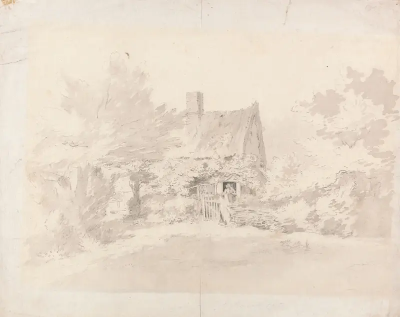 Chalupa mezi stromy, John Constable