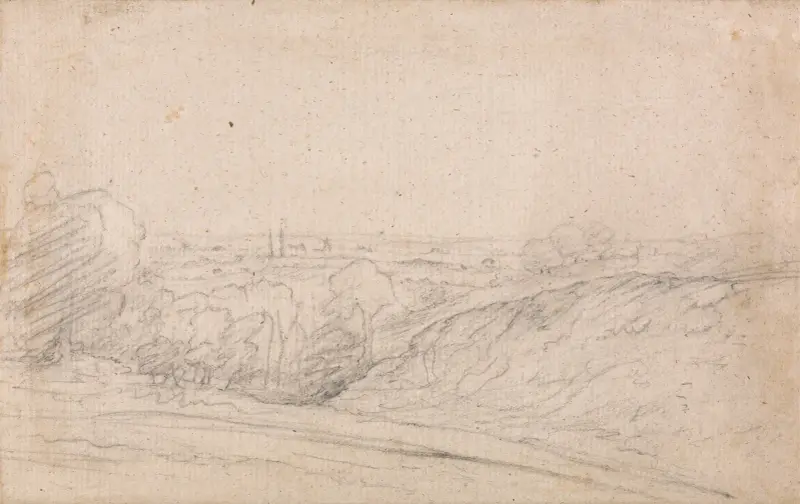 Dedhamské údolí z Langhamu, 1813, John Constable