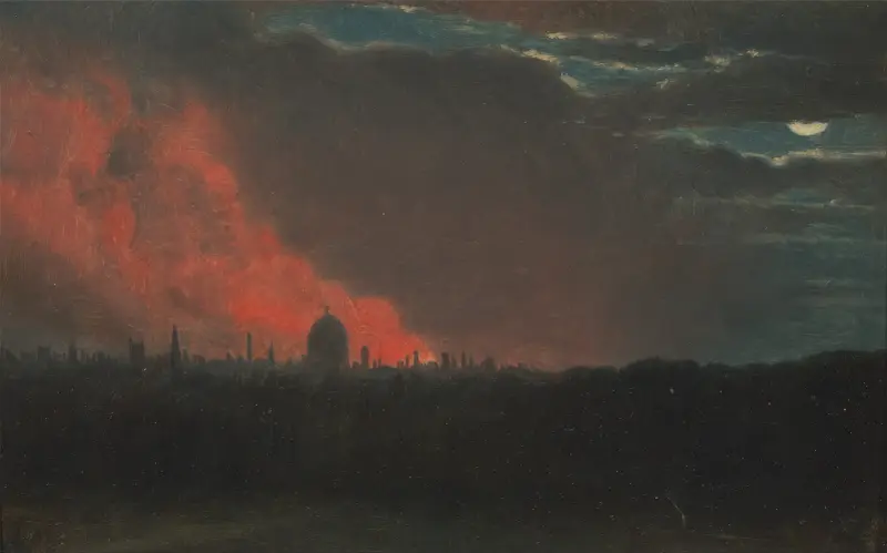 Feuer in London, von Hampstead aus gesehen von John Constable