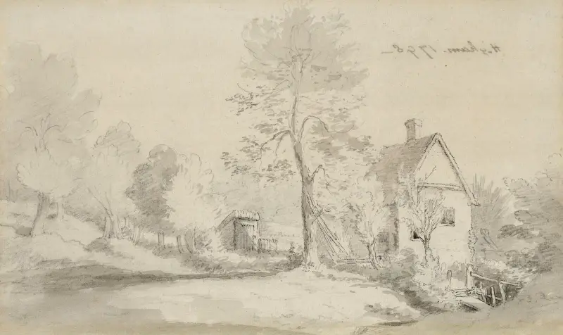 Higham, West of East Bergholt av John Constable