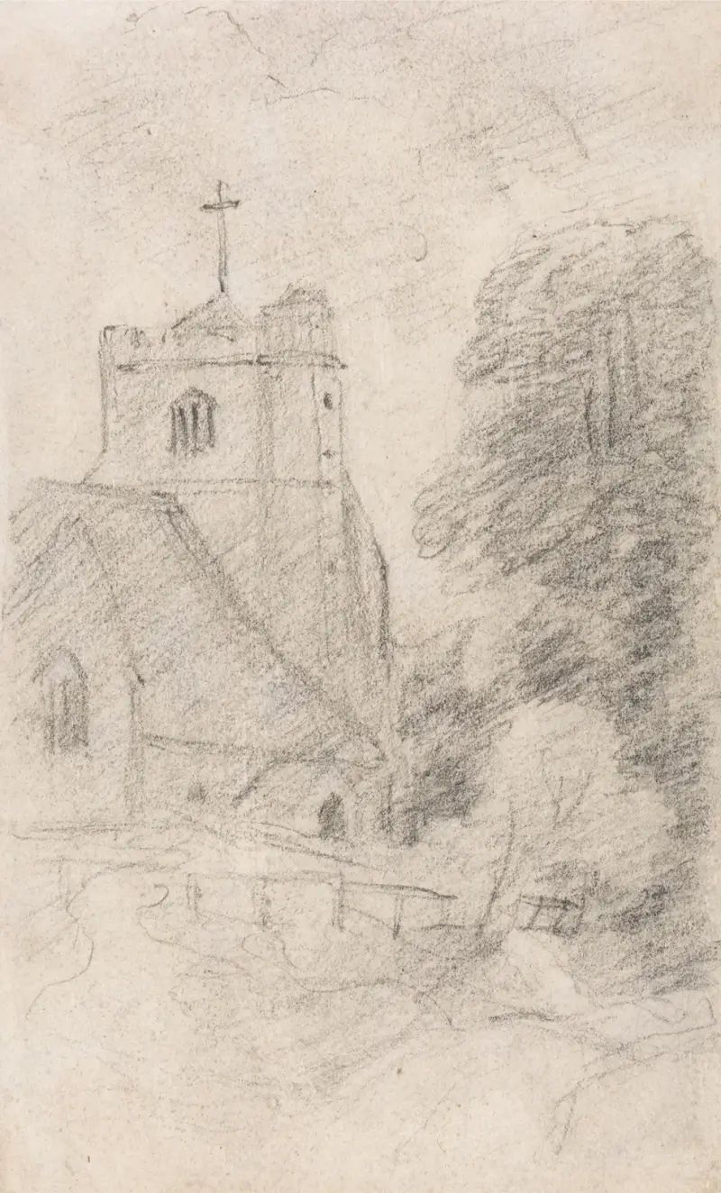 Leatherhead Church, Near Epsom, from the Northeast av John Constable