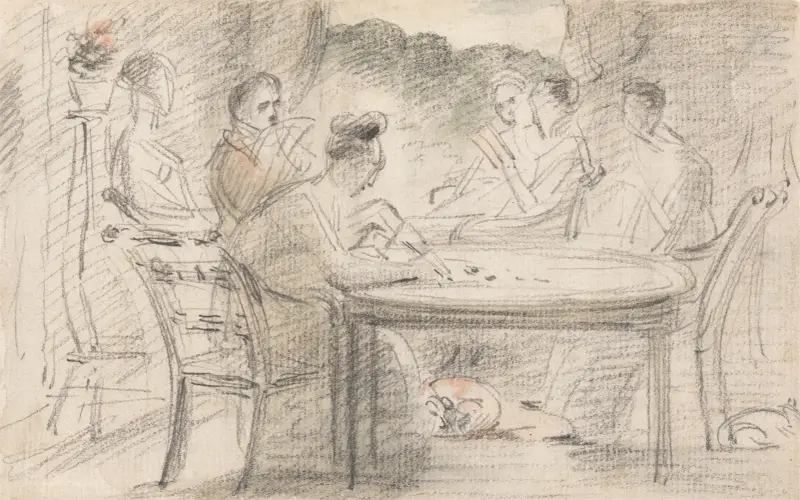 Mr. Hobson of Markfield and Family av John Constable