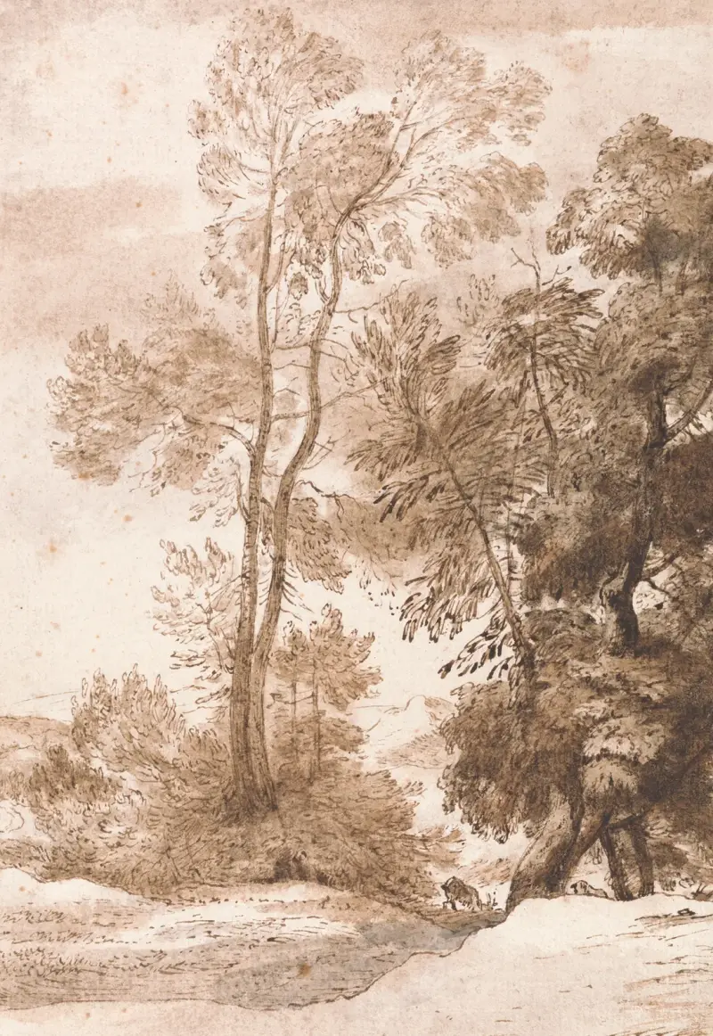 Bäume und Rehe von John Constable