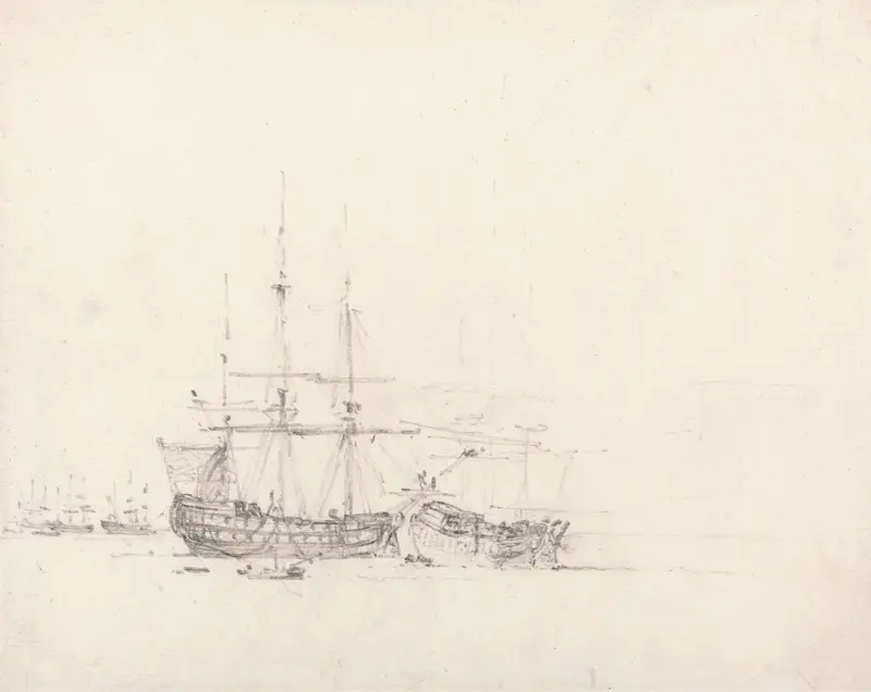 Dvě lodě na kotvě, John Constable