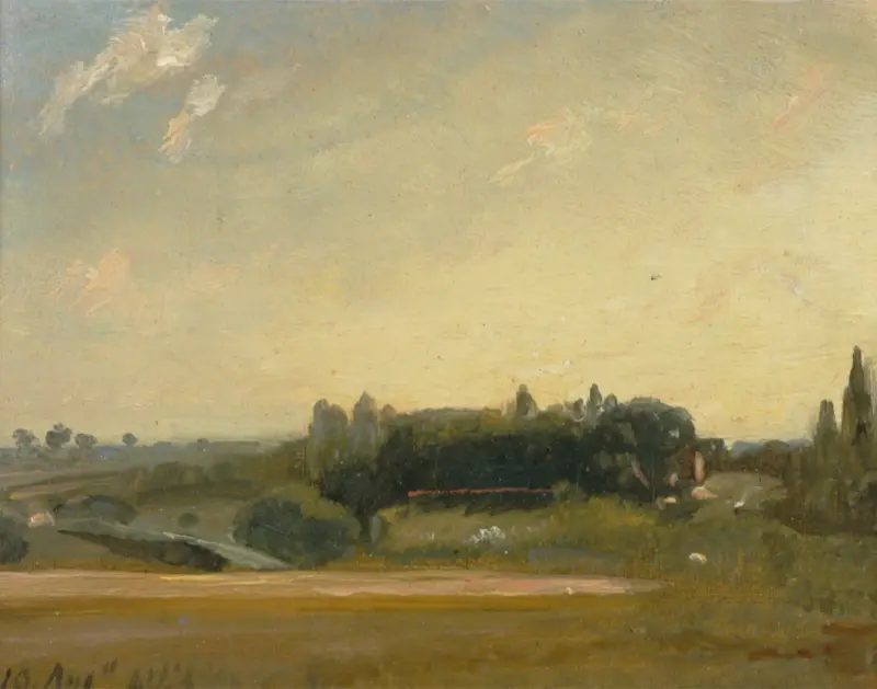Pohled směrem k faře, East Bergholt, John Constable